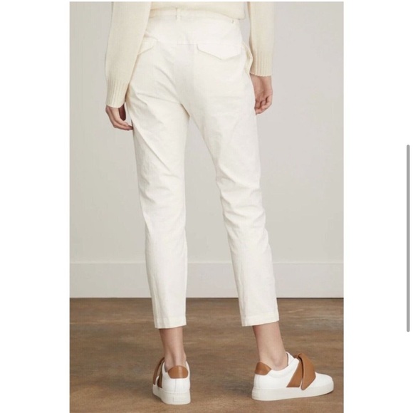 NWT Nili Lotan Tel Aviv Pants in Eggshell Cream White Off white Chino Khakis - Picture 3 of 11